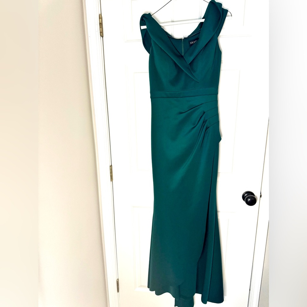 Xscape Off-The-Shoulder Ruched Gown @ Macys Link https://mcys.co/3bo75Ez - Picture 2 of 2